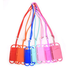 Load image into Gallery viewer, Mobile phone silicone lanyard belt neck bracelet necklace card clip sets DIY